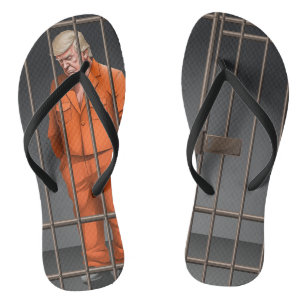 Trump im Gefängnis Erwachsene Flip Flops (Slim Str