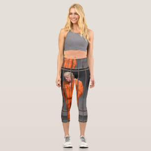 Trump im Gefängnis High Waisted Yoga Capris, XS (0 Capri Leggings