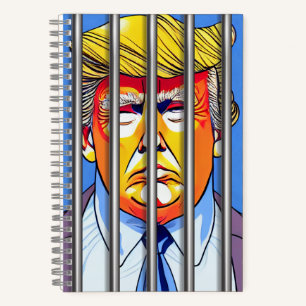 Trump im Gefängnis Spiralblock 5,5" x 8,5" Notizbuch