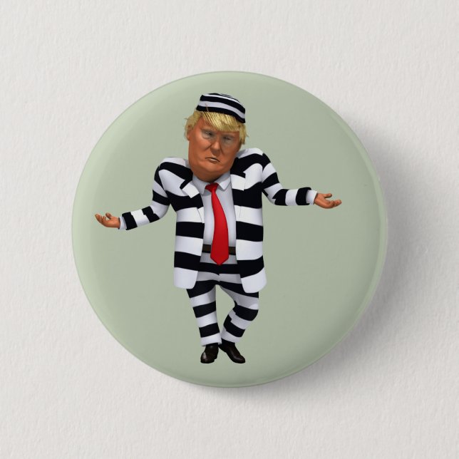 Trump im Gefängnis Wear Button (Vorderseite)