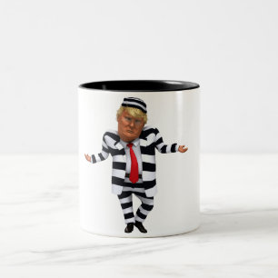 Trump im Gefängnis Wear Zweifarbige Tasse