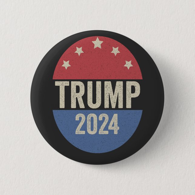 Trump im Jahr 2024 Wahl wieder Funny Election Trum Button (Vorderseite)