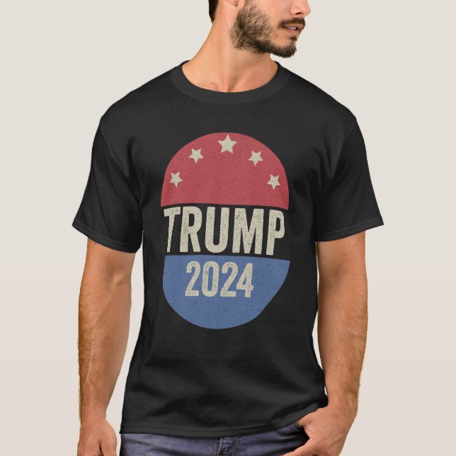 Trump im Jahr 2024 Wahl wieder Funny Election Trum T-Shirt (Vorderseite)