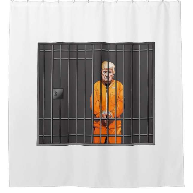 Trump im "Jail Shower Curtain" Duschvorhang (Vorderseite)