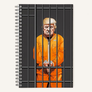 Trump im Jail Spiral Notebook 5,5" x 8,5" Notizbuch