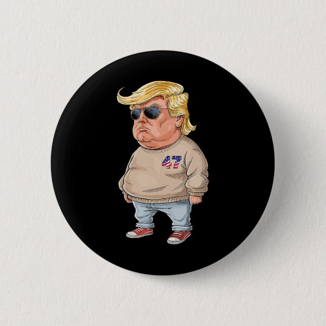 Trump I'm Just A Chill Typ Funny 2024 Meme Button (Vorderseite)