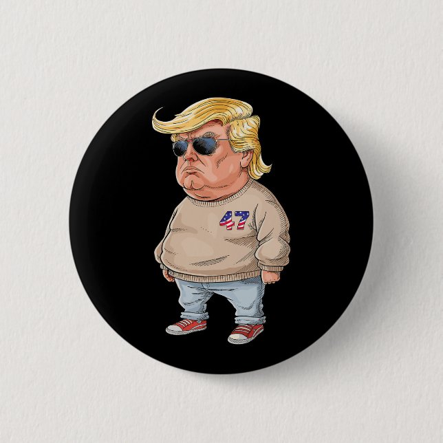 Trump I'm Just A Chill Typ Funny 2024 Meme Button (Vorderseite)