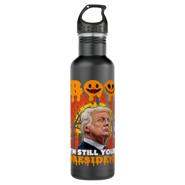 Trump Im Still Ihr Präsident Funny Trumpkin USA 3 Edelstahlflasche (Vorderseite)