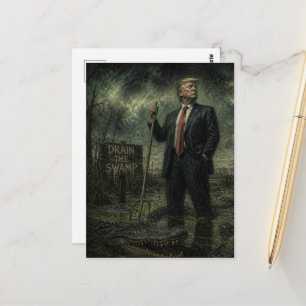 Trump im Sumpf Postkarte