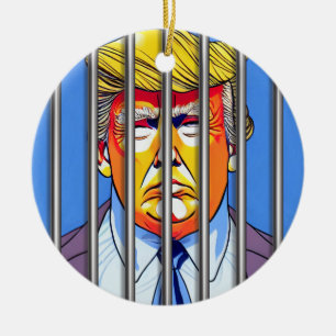 Trump in der Keramik im Gefängnis Circle Ornament
