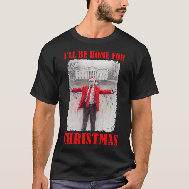 Trump in der Weihnachtsmannmütze werde ich für Wei T-Shirt (Vorderseite)