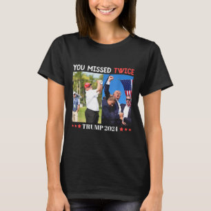 Trump Ination Versuch Trump 2024 Sie zweimal vermi T-Shirt