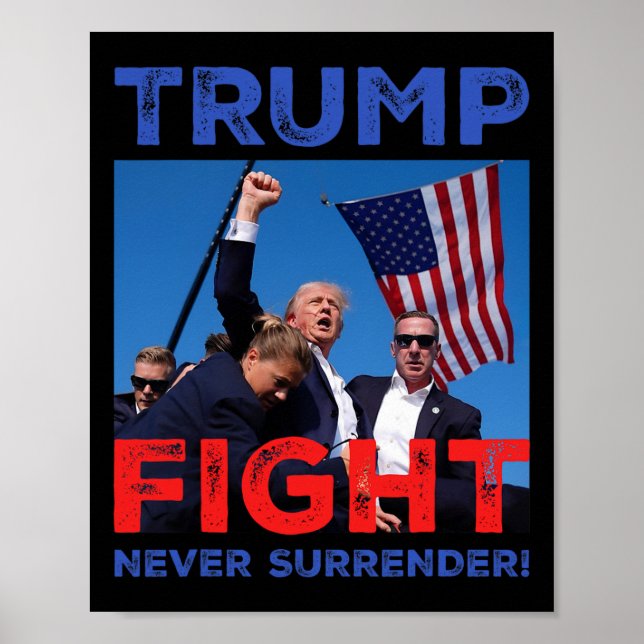 Trump Infinity T-Shirt Donald Trump schießt gegen  Poster (Vorne)