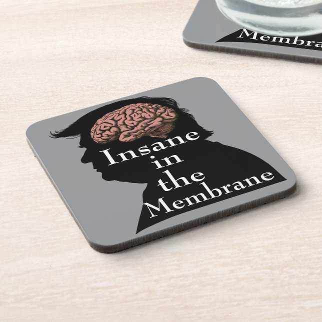 Trump/insane Getränkekarte Getränkeuntersetzer (Linke Seite)