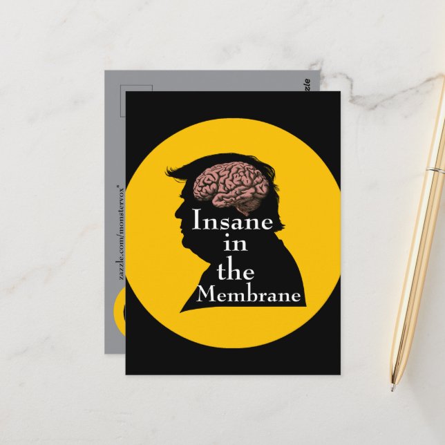 Trump/insane Postcard Postkarte (Vorderseite/Rückseite Beispiel)