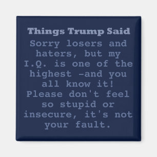 Trump IQ - 2" Square Magnet