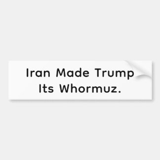 Trump is Iran's Whormuz Hankamer Artjunkhaus Comic Autoaufkleber