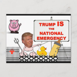 Trump ist der nationale Notstand / Anti Trump, Postkarte