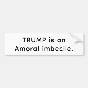 Trump ist ein amoralischer Idiot Hankamer Artjunkh Autoaufkleber