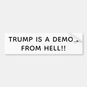 Trump ist ein Dämon aus der Hölle Hankamer Artjunk Autoaufkleber