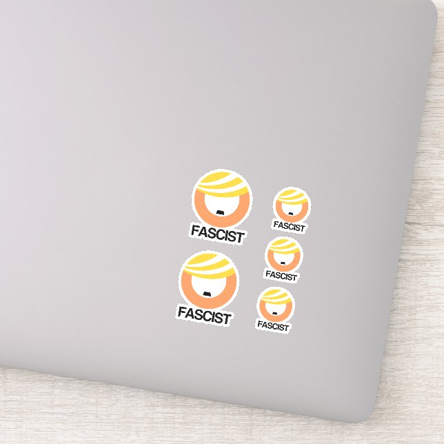 Trump ist ein Faschist Aufkleber (Detail)