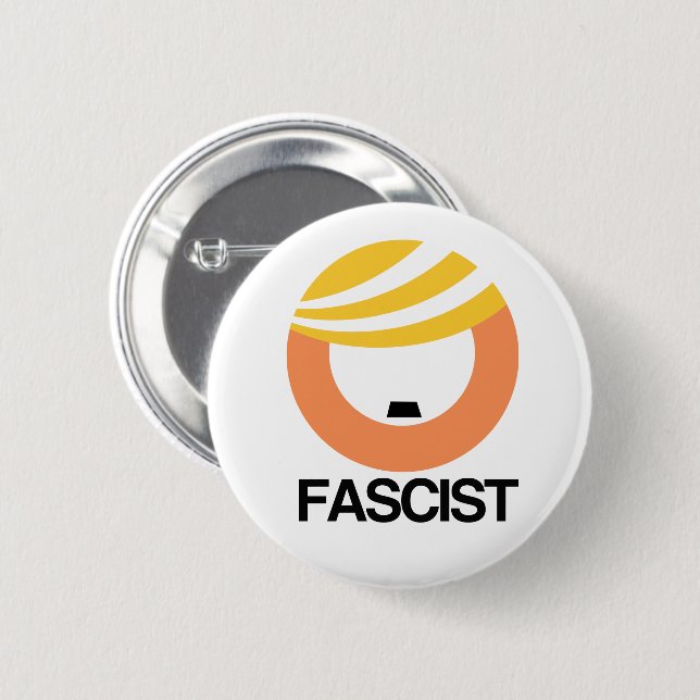 Trump ist ein Faschist Button (Vorne & Hinten)