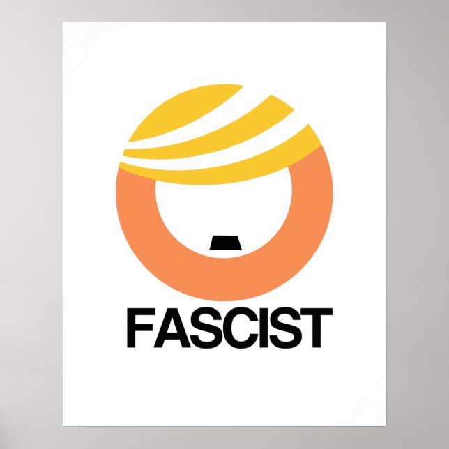 Trump ist ein Faschist Poster (Vorne)