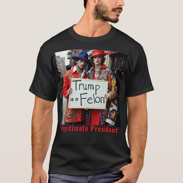 Trump ist ein Felon Impeach Trump T-Shirt (Vorderseite)