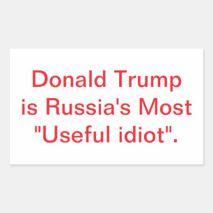 Trump ist ein russisches Asset Jeff Hankamer Artju Rechteckiger Aufkleber