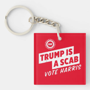 Trump ist ein Scab Vote Harris 2024-Präsident Schlüsselanhänger
