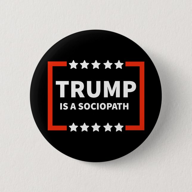 Trump ist ein Soziopath 1 Button (Vorderseite)