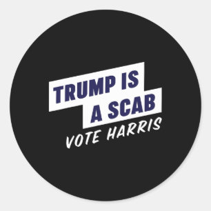 Trump ist ein Wahlgang - 2024 abstimmen Harris Runder Aufkleber