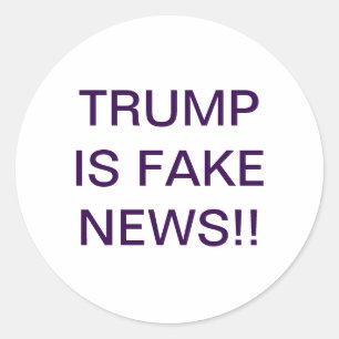 TRUMP IST FAKE NEWS Hankamer Artjunkhaus COMIC Runder Aufkleber