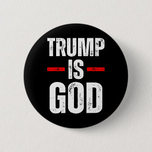 Trump ist Gott lustig Trump ist Gott Button