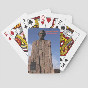 Trump ist kein ehrlicher Abe, der Karten spielt Spielkarten