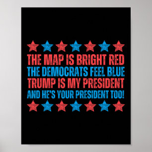 Trump ist mein Präsident Gedicht Rote Karte Valent Poster