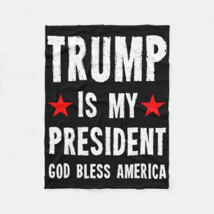 Trump ist mein Präsident Gott segne Amerika Fleecedecke