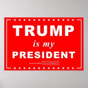 TRUMP ist mein Präsident (rot) Poster