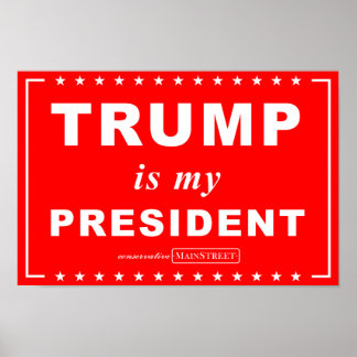 TRUMP ist mein Präsident (rot) Poster