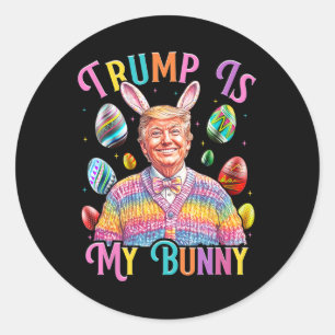 Trump ist mein sonniger Frühlingsjäger und macht O Runder Aufkleber