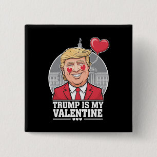 Trump ist mein Valentin Retro Valentinstag Button