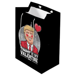 Trump ist mein Valentin Retro Valentinstag  Mittlere Geschenktüte