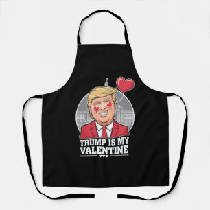 Trump ist mein Valentin Retro Valentinstag Schürze