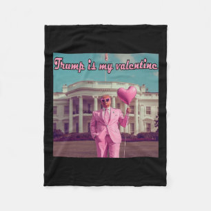 Trump ist mein Valentine Fleecedecke