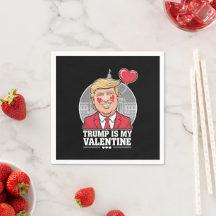 Trump ist mein Valentine Retro-Valentinstag Serviette