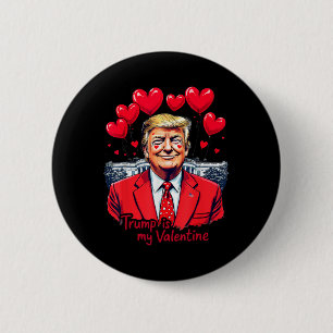 Trump ist mein Valentiner Funny Valentine Day Hear Button