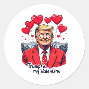 Trump ist mein Valentiner Funny Valentine Day Hear Runder Aufkleber