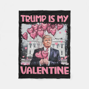 Trump ist mein Valentins-Shirt Trump Valentinstag  Fleecedecke