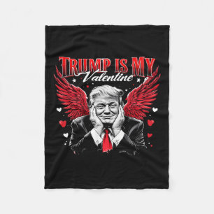 Trump ist mein Valentinstag, der Funny Retro-Valen Fleecedecke