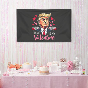 Trump ist Präsident des Valentinstag Banner